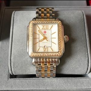 Michele Deco MWW06T000061 Diamond Two-Tone Watch